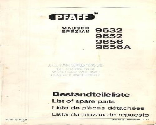 Pfaff Industrial Sewing Machine Parts Books